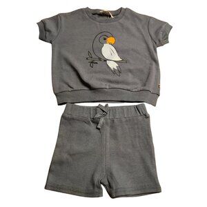 Hopscotch Boy's Bird Print 2Pc Set - Denim Size 3 SB5CP7138EB